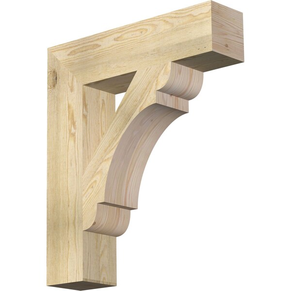 Ekena Millwork Olympic Block Rough Sawn Bracket, Douglas Fir, 6"W x 26"D x 30"H BKT06X26X30OLY05RDF - main